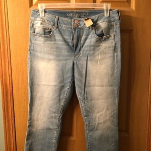 AEO artist crop jeans